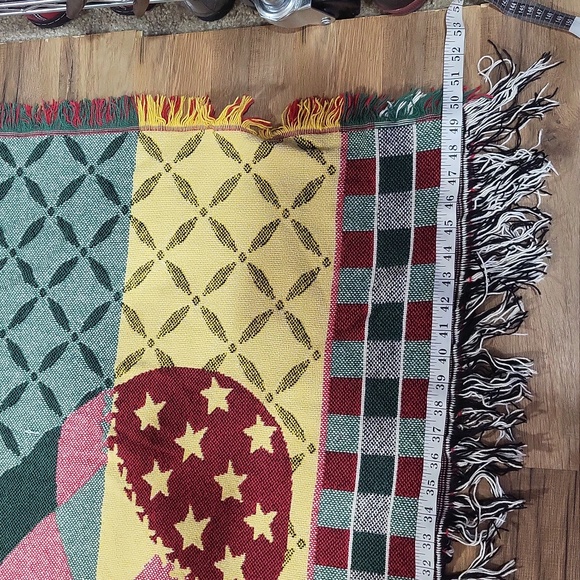 NOT A CREATURE WAS STIRRING Cat in Christmas Stocking Woven Blanket Throw - Picture 8 of 9